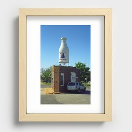 Route 66 - Giant Milk Bottle 2007 Recessed Framed Print