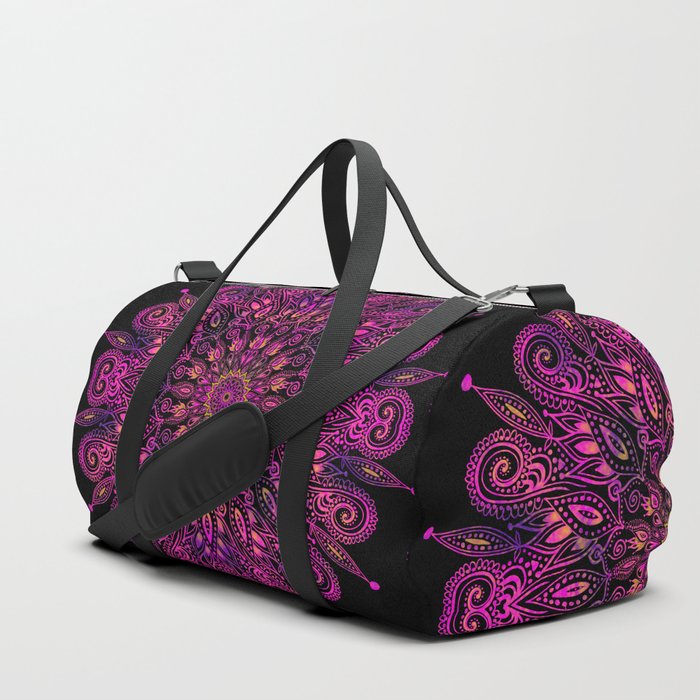 Dark Purple Mandala Design Duffle Bag