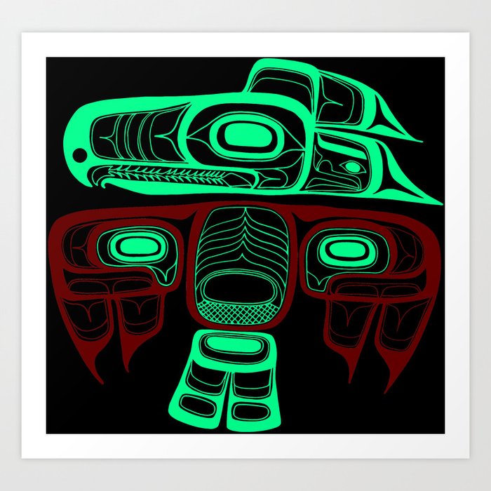 Native American style Tlingit Thunderbird Art Print