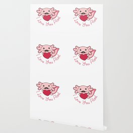Axolotl For Valentine's Day I Love You Alotl Wallpaper