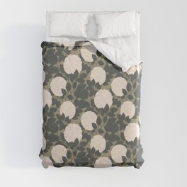 White Blooms Duvet Cover