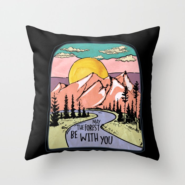 May the forest be with you Design Throw Pillow