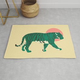 Japanese Green Tiger Rug | Tiger, Graphicdesign, Vintagetiger, Japanesetiger, Retrotiger, Tigerlover, Greentiger, Tigeryear 