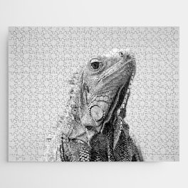 Iguana - Black & White Jigsaw Puzzle