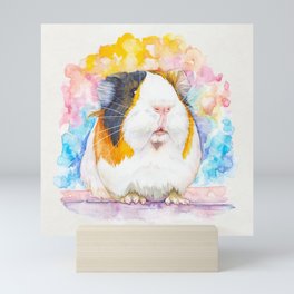 The watercolor guinea pig Mini Art Print
