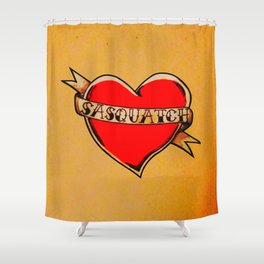 My Heart Belongs to Sasquatch Shower Curtain
