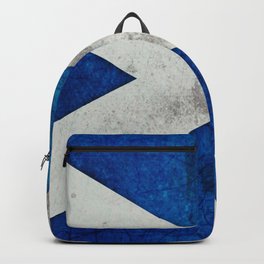 A grunge looking distressed Scottish flag Backpack