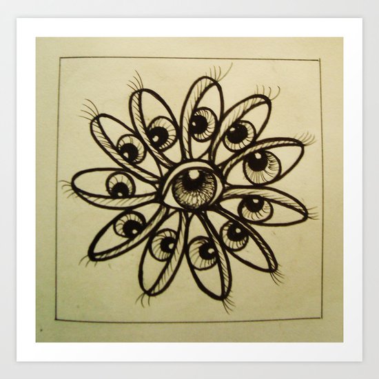 Eye Flower Art Print