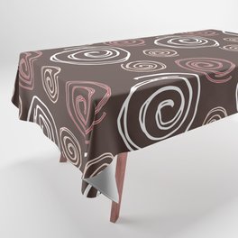 Twirly Swirly Brown Tablecloth