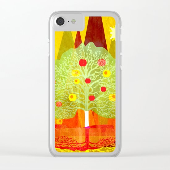 Summer Tree Clear iPhone Case