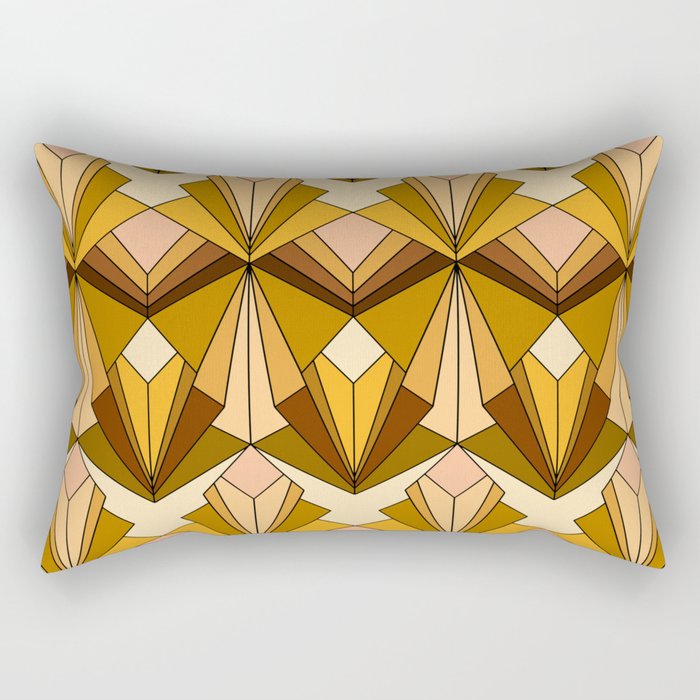 Art Deco meets the 70s Rectangular Pillow