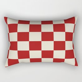 Red Checkers Rectangular Pillow