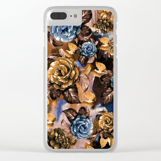 Flowers wint Watercolors Clear iPhone Case