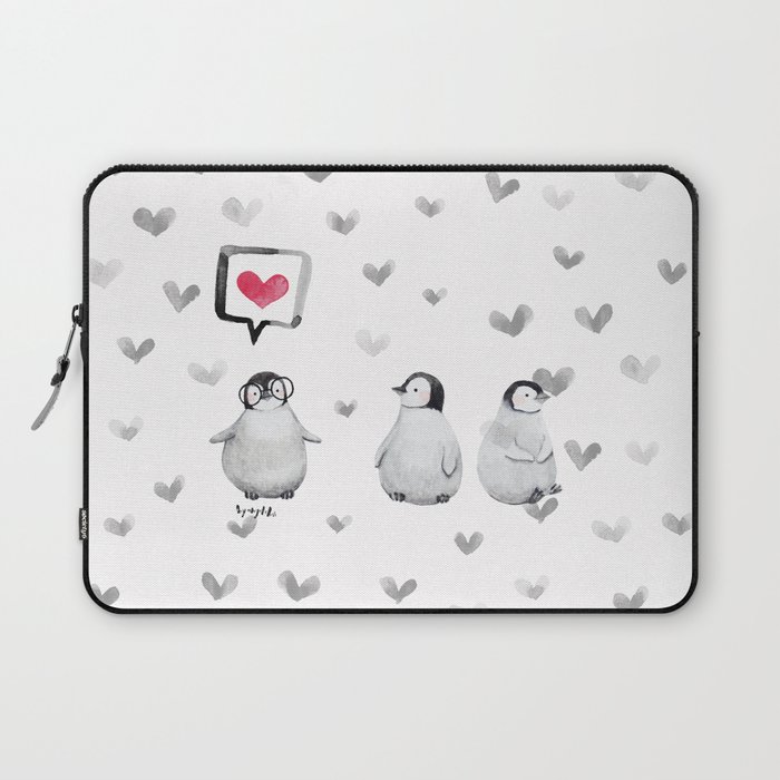 Tiny penguin love Laptop Sleeve