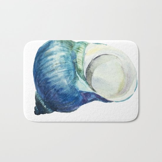 Blue Shell Bath Mat