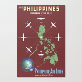 Vintage Airline Poster: Philippines: Crossroads of the Orient Canvas Print