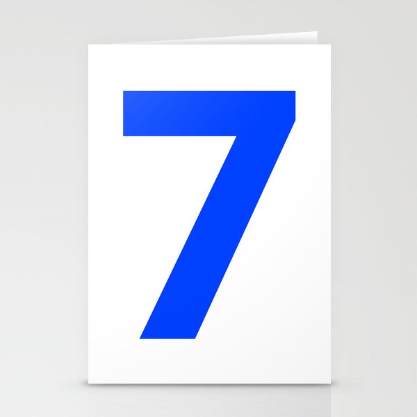 Number 7 (Blue & White) Stationery Cards