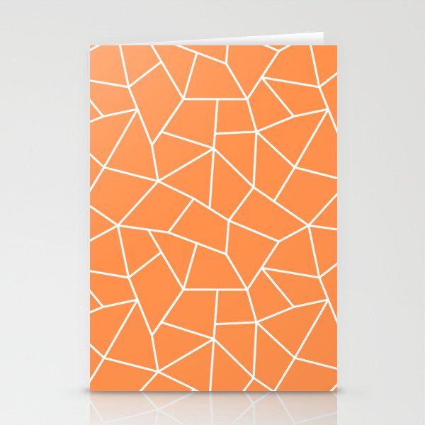 Mosaic Art Tile Orange Stationery Cards