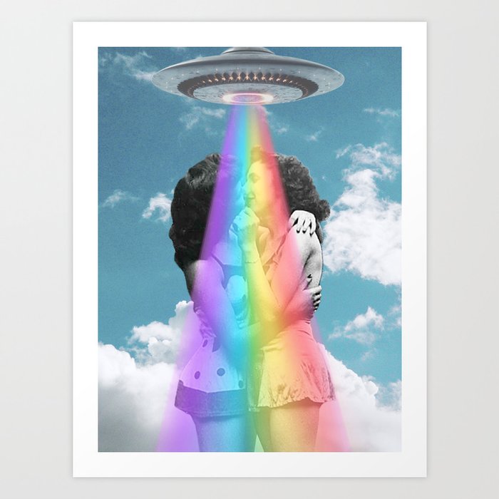 Love is love is love // Pride & UFOs Art Print