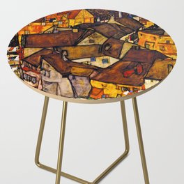 Egon Schiele Krumau Town Crescent Side Table