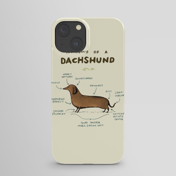 Anatomy of a Dachshund iPhone Case