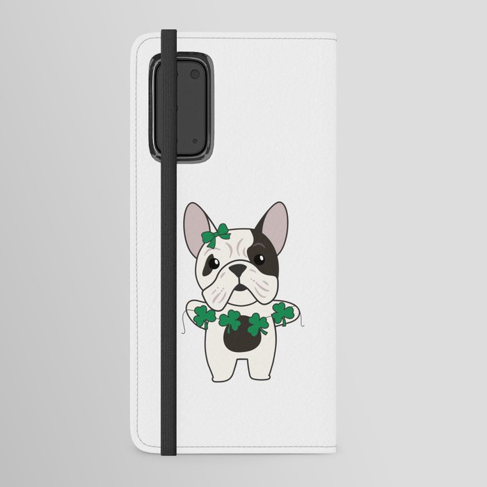 Bulldog Shamrocks Cute Animals For Luck Android Wallet Case