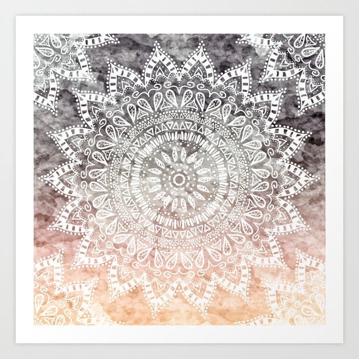Bohemian Hygge Mandala Art Print By Nika Society6