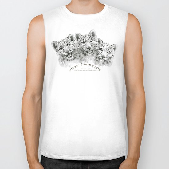 Snow Leopard cubs SK056 Biker Tank