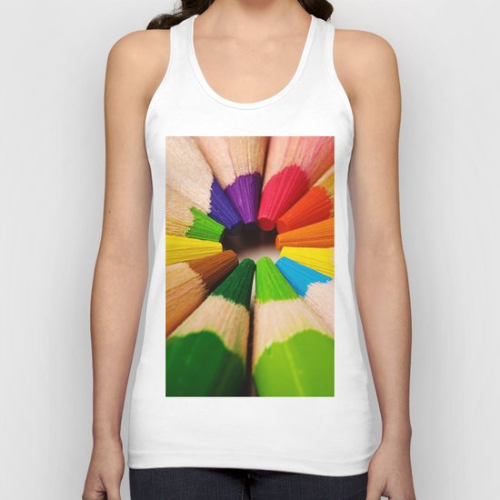 Colorful Pencils Unisex Tank Top