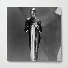 Beautiful Josephine Baker in statuesque silhouette Paris nude portrait black and white photograph - photography - photographs Metal Print | Africanamerican, Photographs, Blackart, Blackisbeautiful, Black, And, Paris, Curated, White, Josephinebaker 