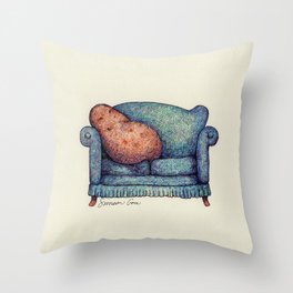 Couch Potato Pun Throw Pillow