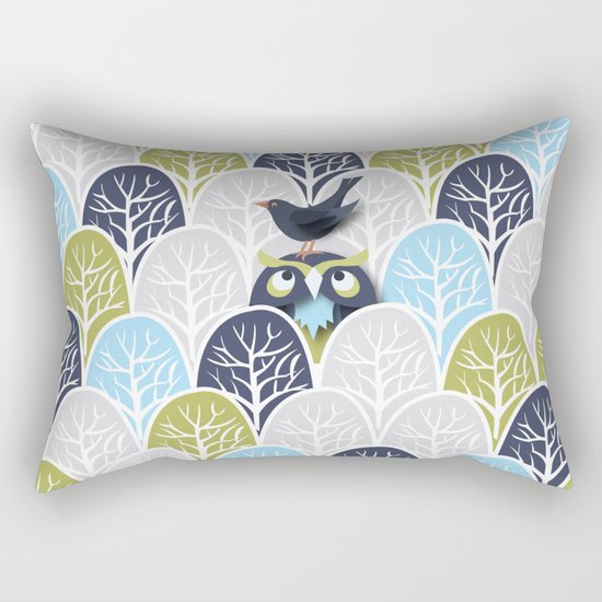 Forest Owl No. 2 Rectangular Pillow