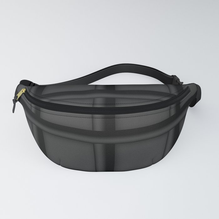 Gray 3D lattice pattern with shadow. Fanny Pack