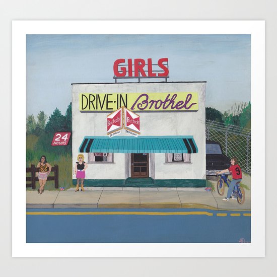 24 h Drive-in Brothel Art Print