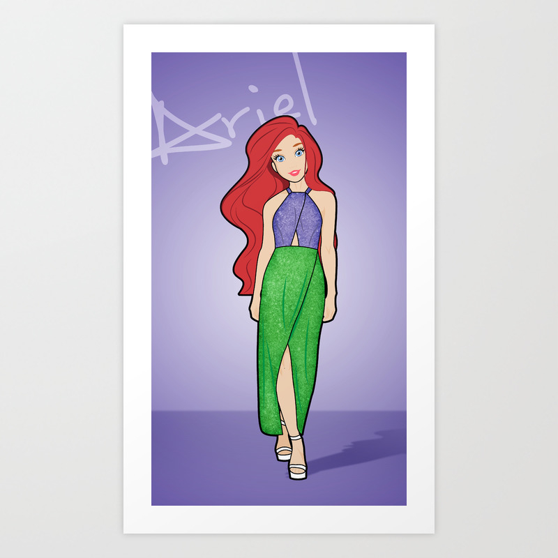 Modern Ariel Art Print By Tooniefied Society6