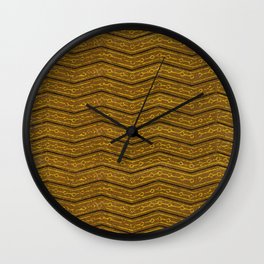 Vintage Japanese Shima-Shima Textile Pattern (1904) by Furuya Korin.-william morris Wall Clock