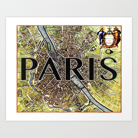 City of Paris Circa 1650 Art Print