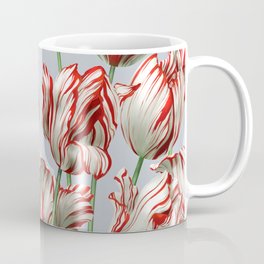 Semper Augustus Tulips Coffee Mug | Digital, Vintage, Fleurs, Lush, Floral, Netherlands, Tulipe, Flowers, Illustration, Tulips 