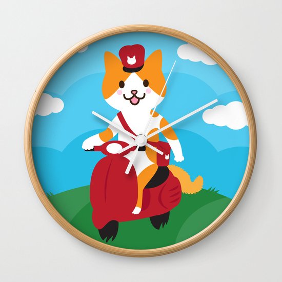 Postcat Wall Clock