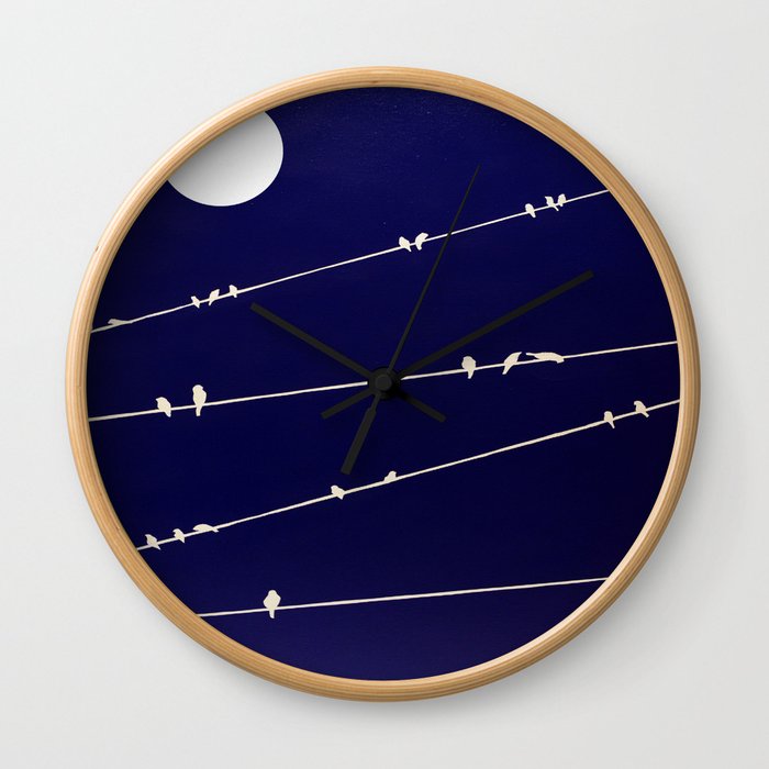 (more) birds on a Wire Wall Clock