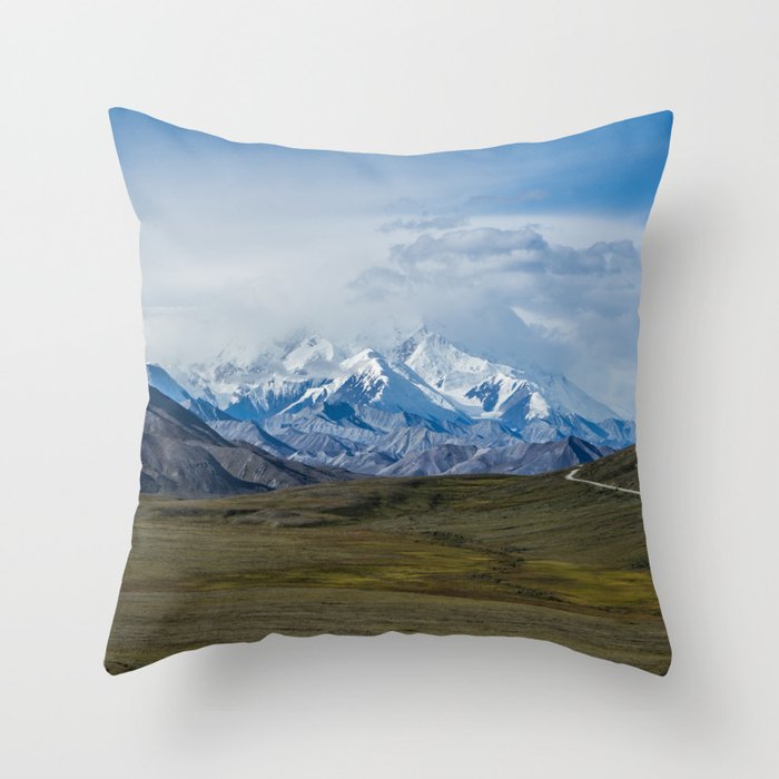 Mount McKinley Denali National Park Alaska Throw Pillow