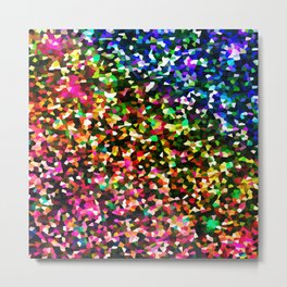 Sublime Color : Rainbow Crystal Pixels Metal Print
