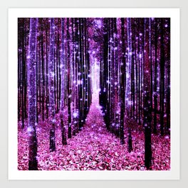 Magical Forest Pink & Purple Art Print