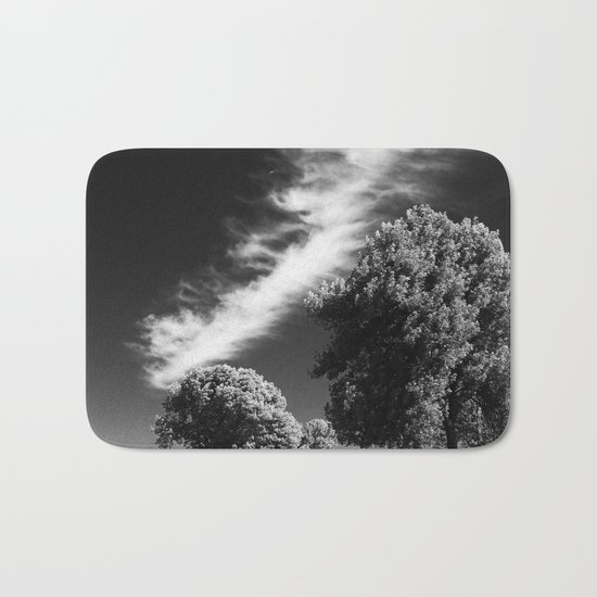 Cloud trees man Bath Mat