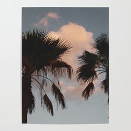 Sunset Palm Trees #1 #tropical #wall #decor #art #society6 Poster