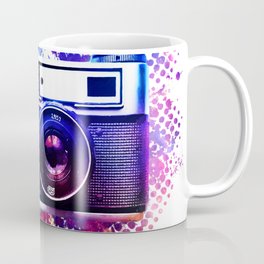 Retro Camera x Colorful Splash Coffee Mug