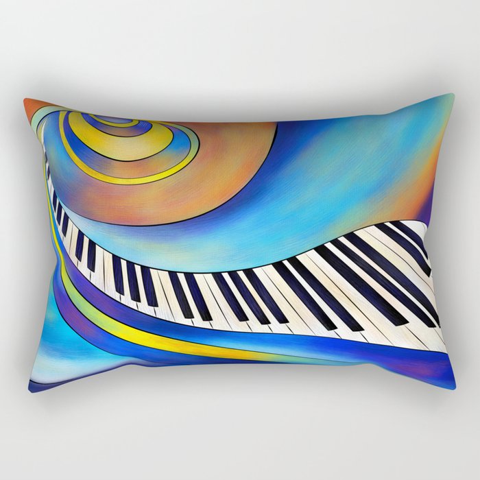 Redemessia - spiral piano Rectangular Pillow