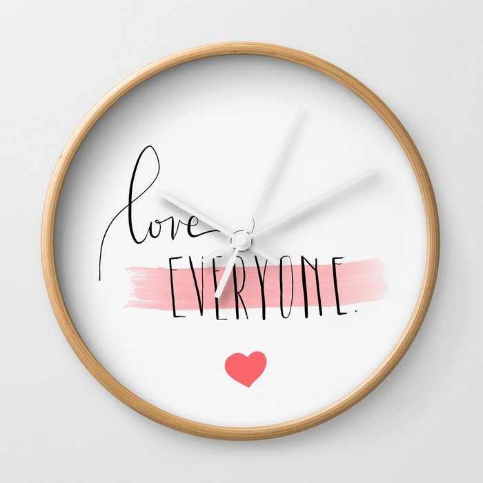 Love Everyone Wall Clock