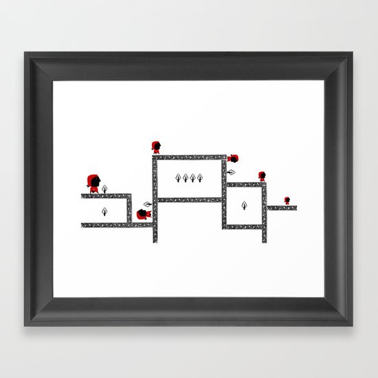 Little Red Framed Art Print
