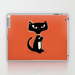 Suspiciously Cute Black Cat Laptop & iPad Skin